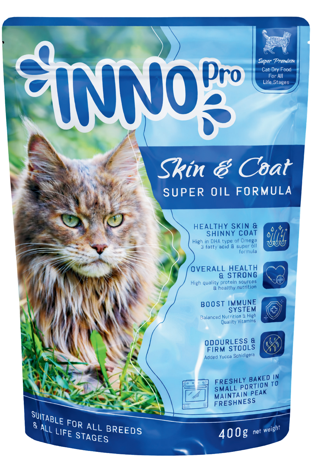 INNO® Skin & Coat oven-baked cat food pouch