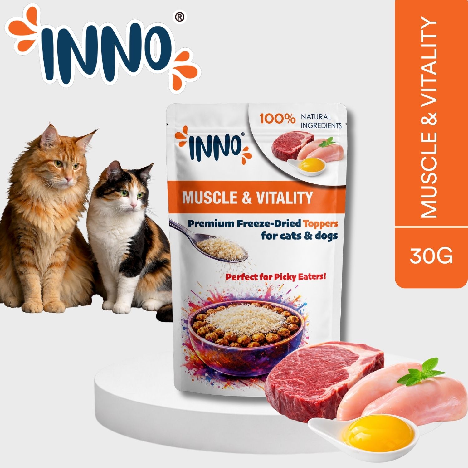 INNO® Muscle & Vitality freeze-dried functional topper 30g